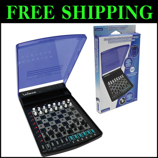 Electronic Chess Set for Travel, 32 Pieces, 64 Levels - Perfect Play Anywhere