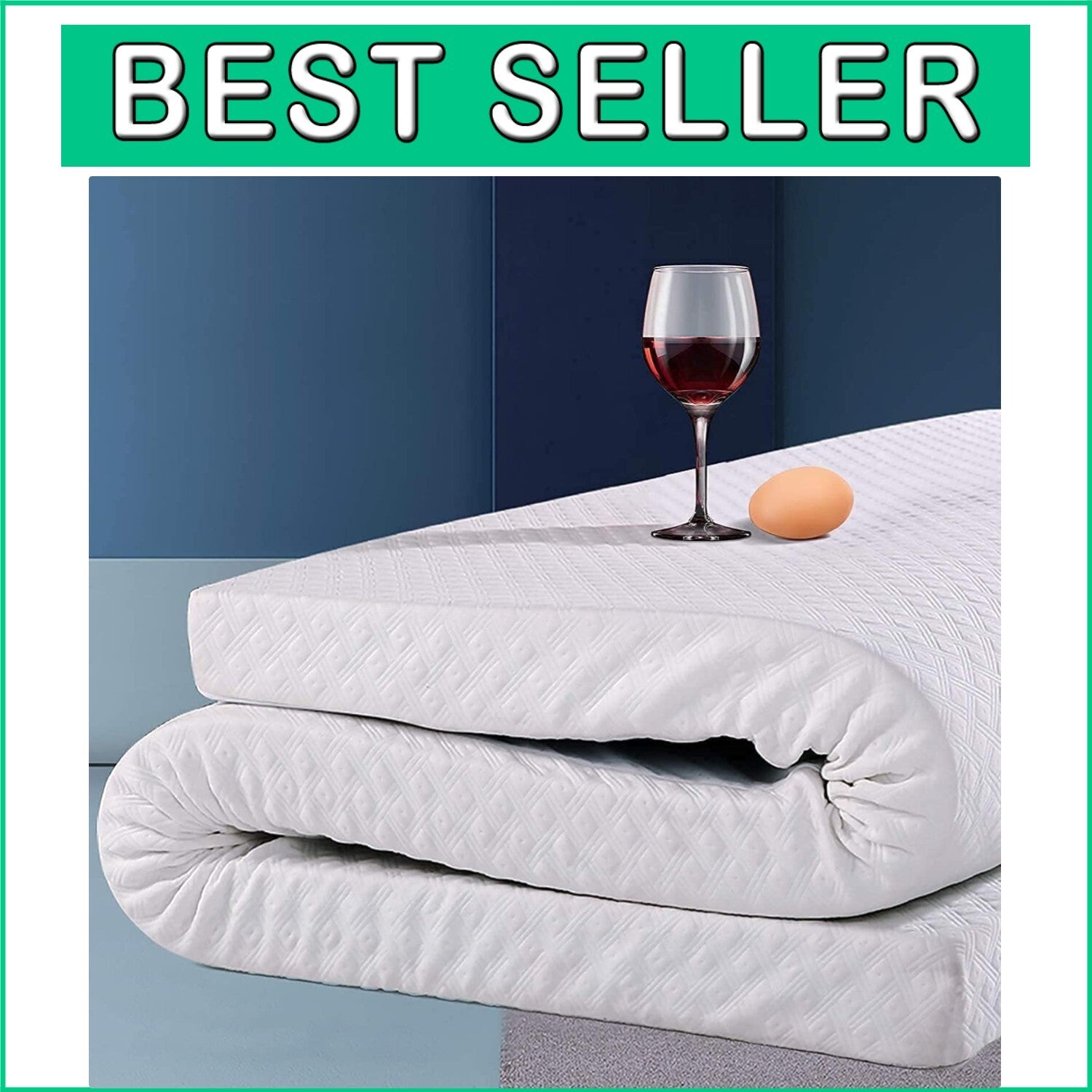 Full Size Pressure-Relieving 3-Inch Memory Foam Mattress Topper with Soft Cover