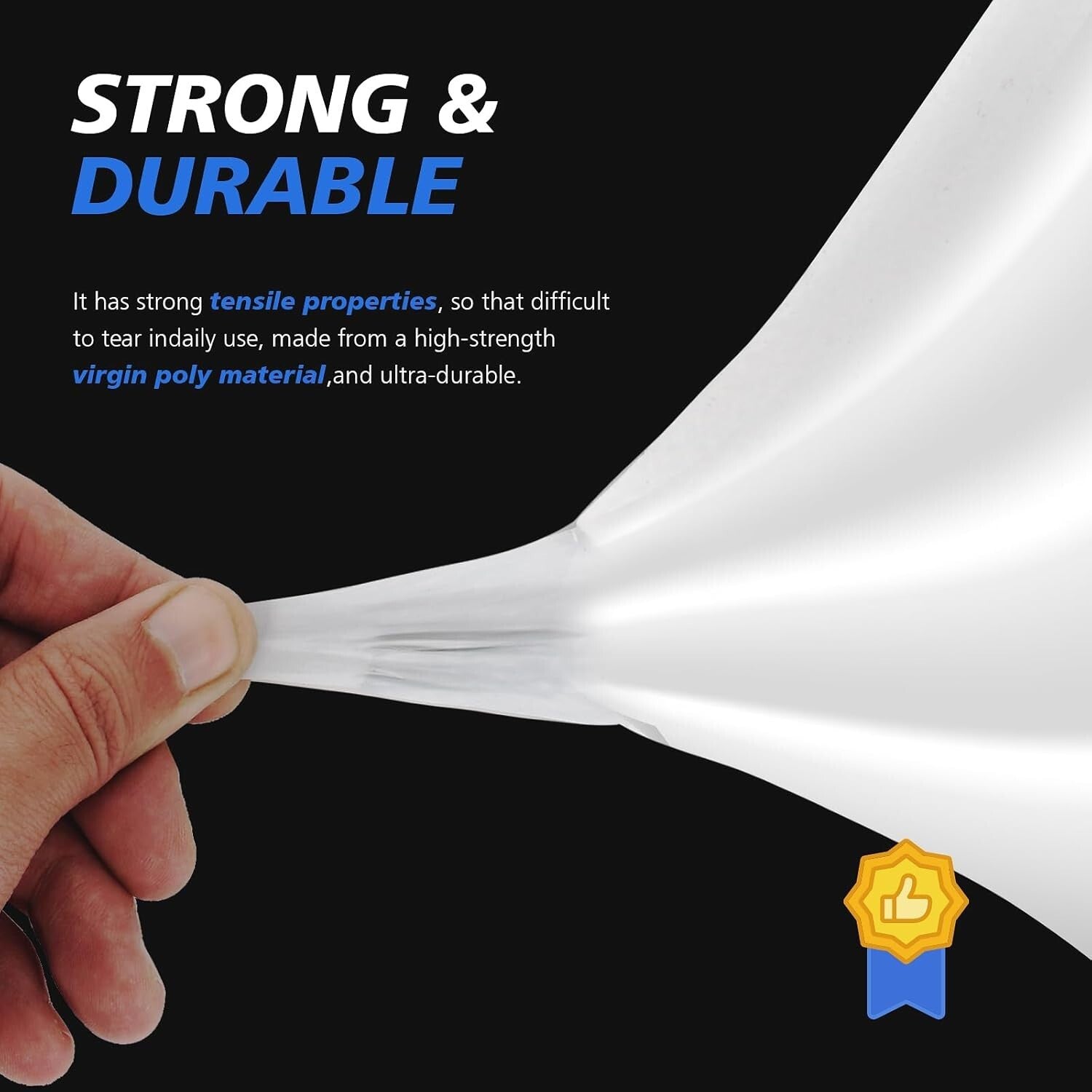 Black & White Panda Film: 10 Mil Thick Vapor Barrier & Drop Cloth - 100 ft Roll