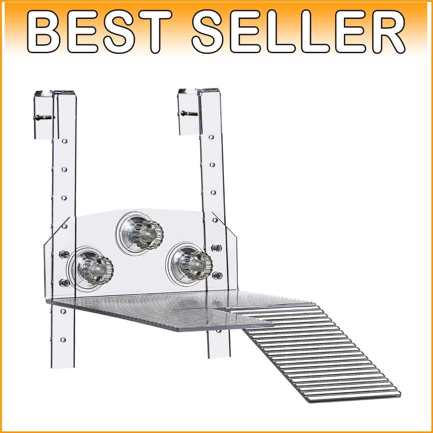 Adjustable Hanging Turtle Ramp - Modern Acrylic Basking Platform for Reptiles