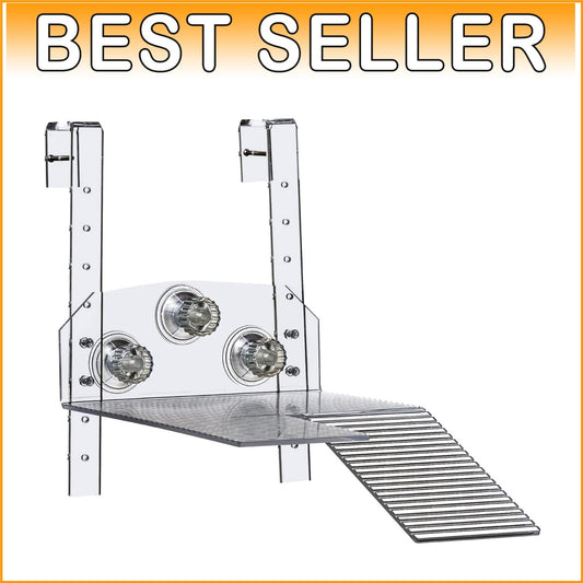 Adjustable Hanging Turtle Ramp - Modern Acrylic Basking Platform for Reptiles
