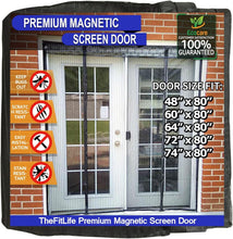 Load image into Gallery viewer, Easy-Install Magnetic Screen Door - 76''x8'' Perfect for Pet-Friendly Homes