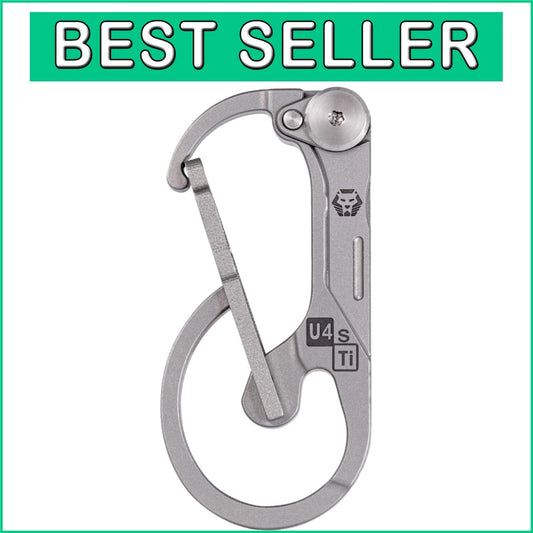 Robust Titanium Keychain Carabiner Clip - Ideal for Outdoor and Everyday Use