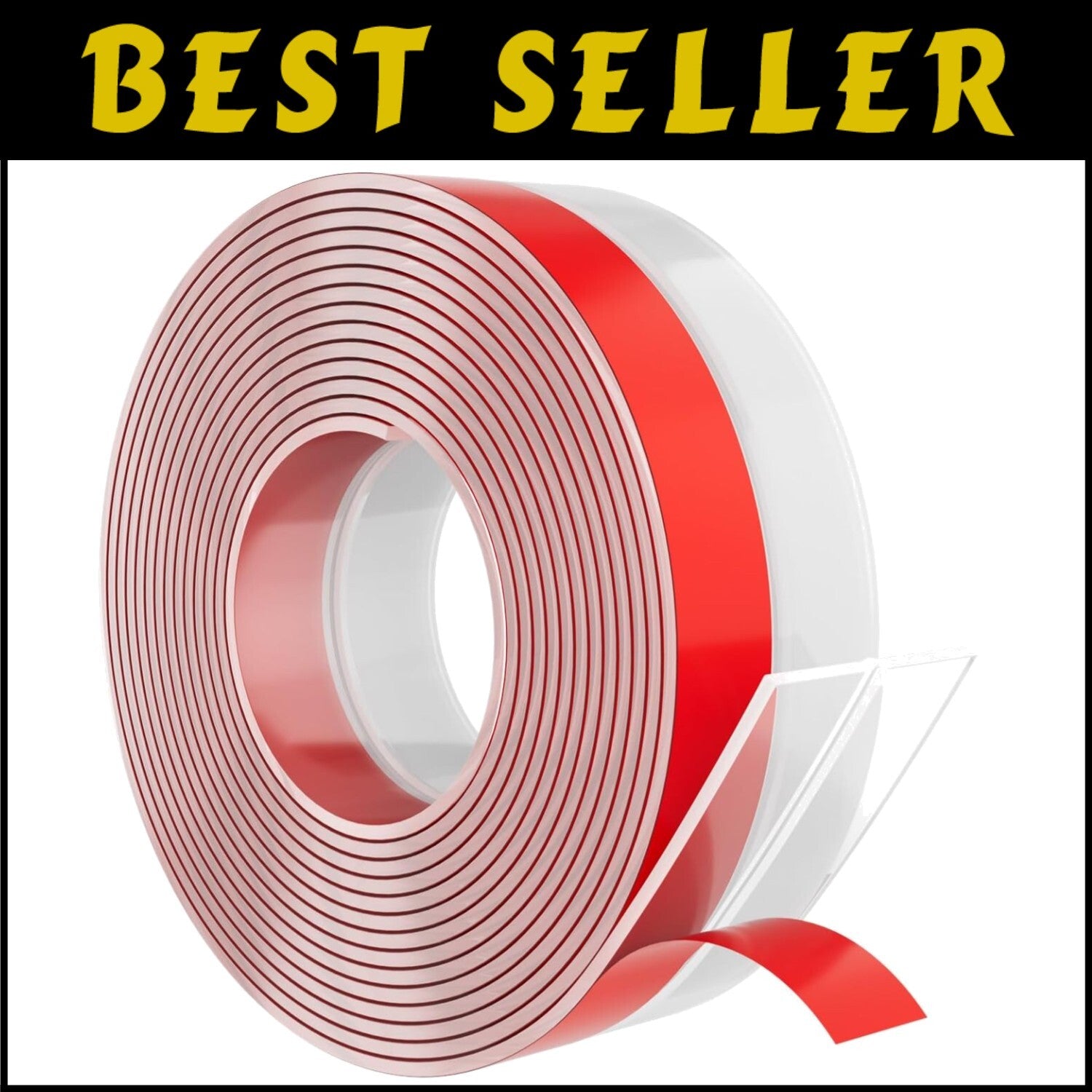 Premium Clear Silicone Door Draft Stopper - 36ft Weather Stripping for Gaps