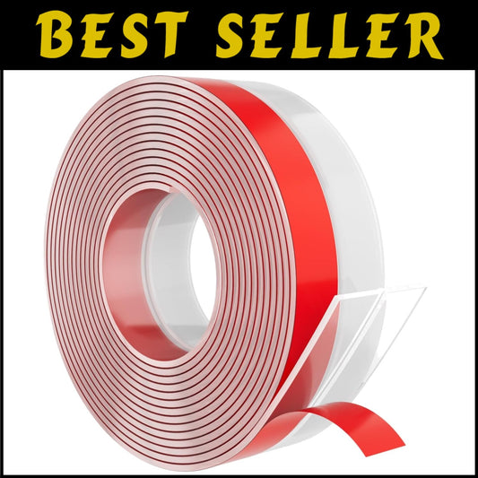Premium Clear Silicone Door Draft Stopper - 36ft Weather Stripping for Gaps