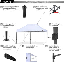 Load image into Gallery viewer, Heavy-Duty 10x20 Canopy Tent with UV Protection - Ideal for Festivals &amp; Parties