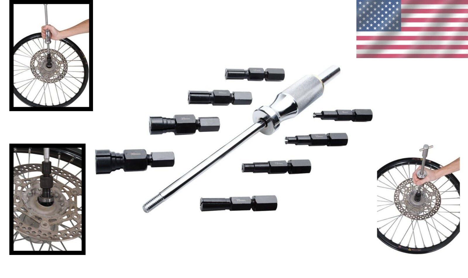 All-in-One Bearing Remover Set - 8 Collets and Slide Hammer for Easy Extraction