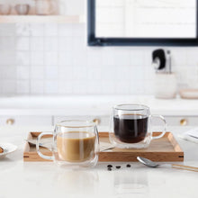 Load image into Gallery viewer, Lightweight &amp; Durable Double Wall Coffee Mugs - 10oz Borosilicate Glass (4-Pack)