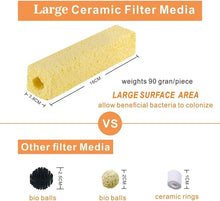 Load image into Gallery viewer, Premium 40-Pack 6.2-Inch Ceramic Aquarium Filter Media for Healthy Fish Tanks