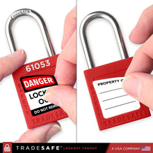 Load image into Gallery viewer, Durable 10-Piece Red Lockout Padlock Set - Keyed Different &amp; Corrosion Resistant
