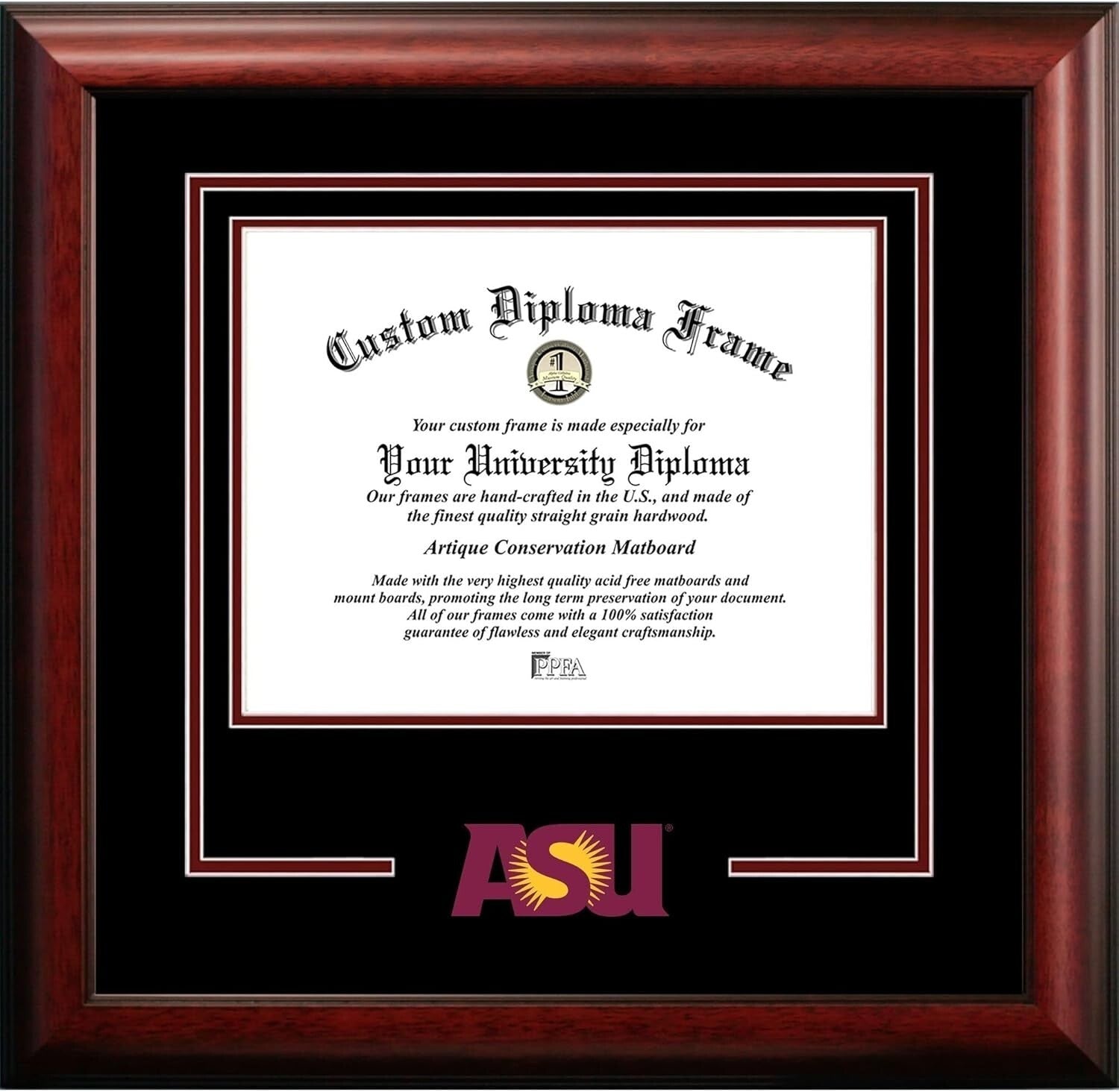 Elegant Arizona State NCAA Diploma Frame - Showcase Your Academic Achievements