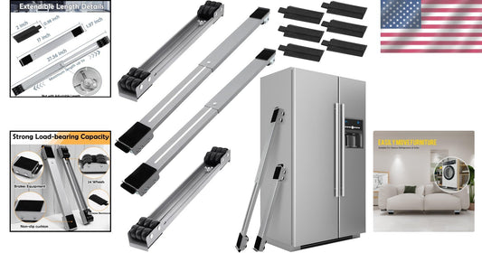 Durable 6 Pcs Appliance Rollers with Brake - Effortless Moving for Up to 660 lbs