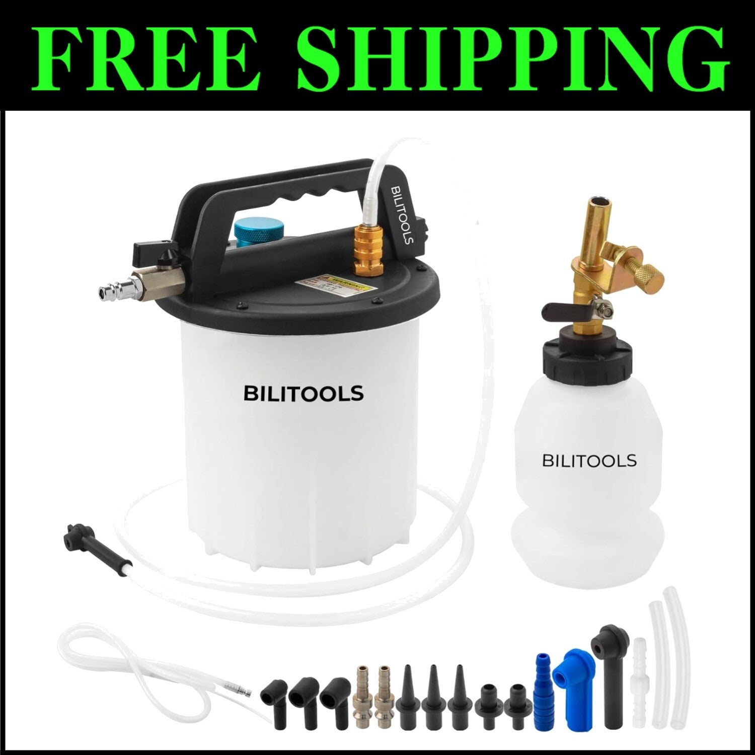 Lightweight 3L Pneumatic Brake & Clutch Bleeder Tool with Flexible Hose