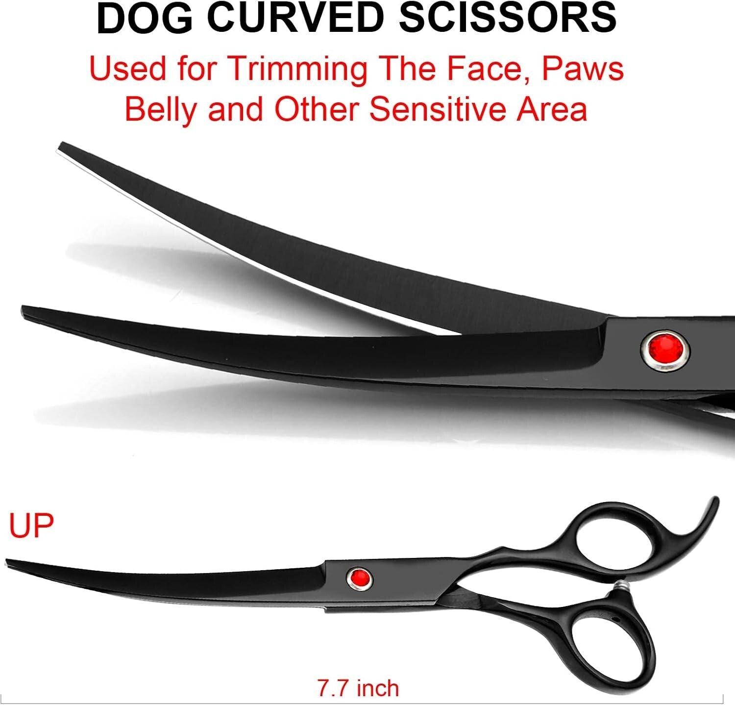 Ergonomic 6-in-1 Pet Grooming Scissors Kit - Precision Cutting for Dogs & Cats