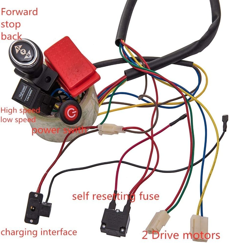 Children's DIY Electric Car Kit: No-Solder Wiring Harness & Remote Control Gear