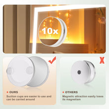 Load image into Gallery viewer, Modern LED Makeup Mirror with 10X Magnification - USB and Smart Touch Features