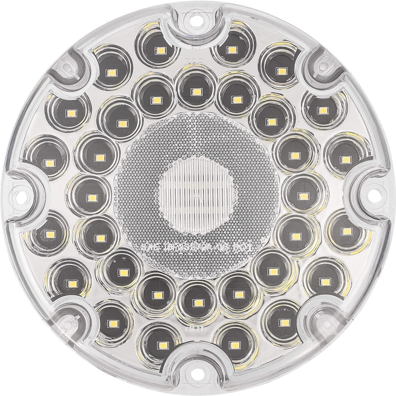 Bright 7-Inch Round LED Back-Up Lights - 36 LEDs with Reflex Lens for Vehicles