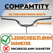 Load image into Gallery viewer, Upgrade Your Ride with 31.8mm High Riser Handlebar - Perfect for MTB Adventures