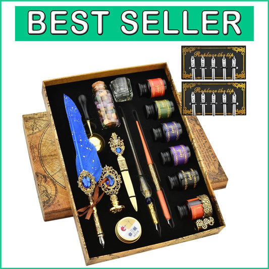Elegant Quill Pen Set - Feather Dip Pen & Accessories for Smooth Calligraphy