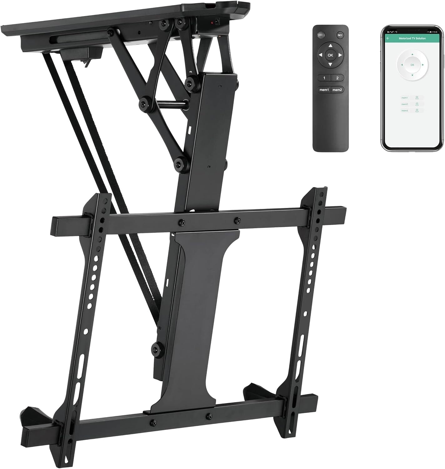 Electric Flip-Down TV Bracket Holds Up to 77 lbs - Perfect for Stylish Spaces