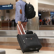 Load image into Gallery viewer, Carry-On Grey Heather Rolling Garment Bag with Hanging Feature for Travel