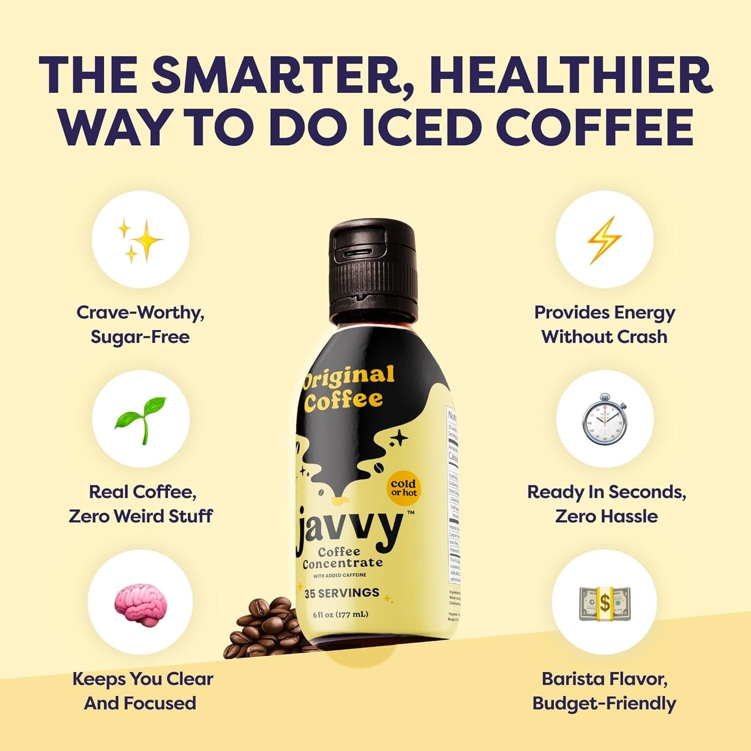 Versatile Coffee Concentrate for Hot or Iced Drinks - 12 oz, Mocha & Original