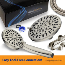 Load image into Gallery viewer, Luxurious 6-Setting Rainfall &amp; Handheld Shower Combo - Easy Install in Nickel