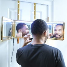 Load image into Gallery viewer, Luxury Gold Plated 360 Haircut Mirror with App Support for Mastering Cuts