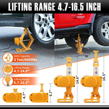Load image into Gallery viewer, Compact Electric Scissor Jack with 12V Power Supply - Complete Tire Service Kit