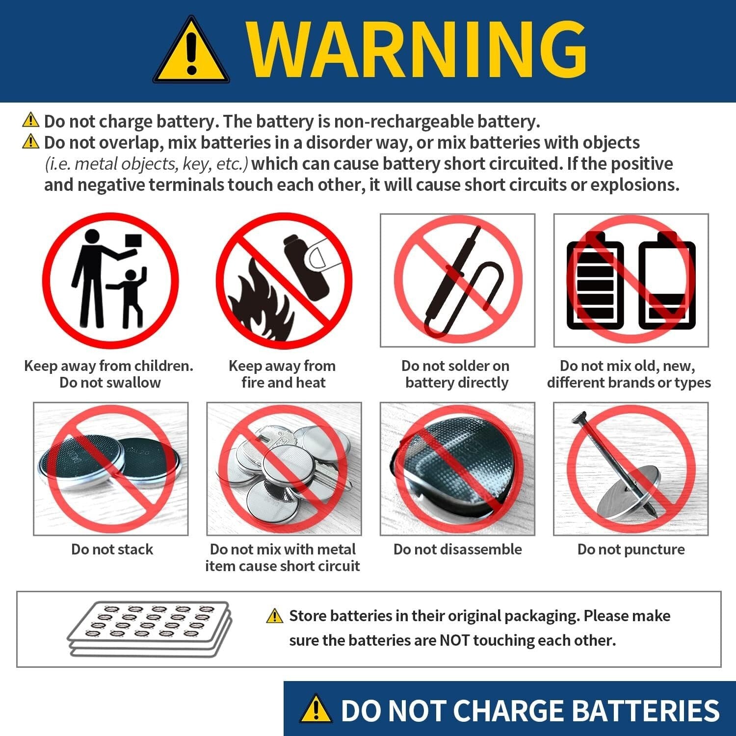 100-Pack 3V Lithium Coin Batteries - Leak-Proof & Long-Lasting Power Solution