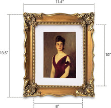 Load image into Gallery viewer, Antique Bronze Picture Frame with Interchangeable Mat for Wall &amp; Tabletop