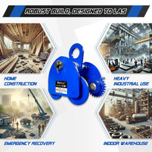 Load image into Gallery viewer, 1 Ton Heavy-Duty Chain Hoist Trolley - Ideal for Warehouses &amp; Construction Sites