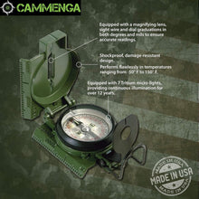 Load image into Gallery viewer, Compact Military Lensatic Compass - Waterproof &amp; Durable for Tough Conditions
