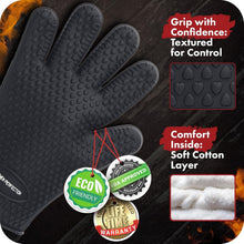 Load image into Gallery viewer, Waterproof XL BBQ Gloves with Non-Slip Grip - Complete Grilling Set with Bonuses
