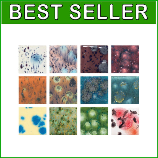 Crystal Magic Glazes Set of 12 - Non-Toxic Assorted Colors for Arts & Crafts