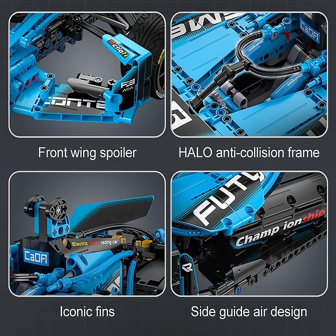 Detailed Formula 1 Racing Car Blocks Set - Perfect for Teen and Adult Collectors