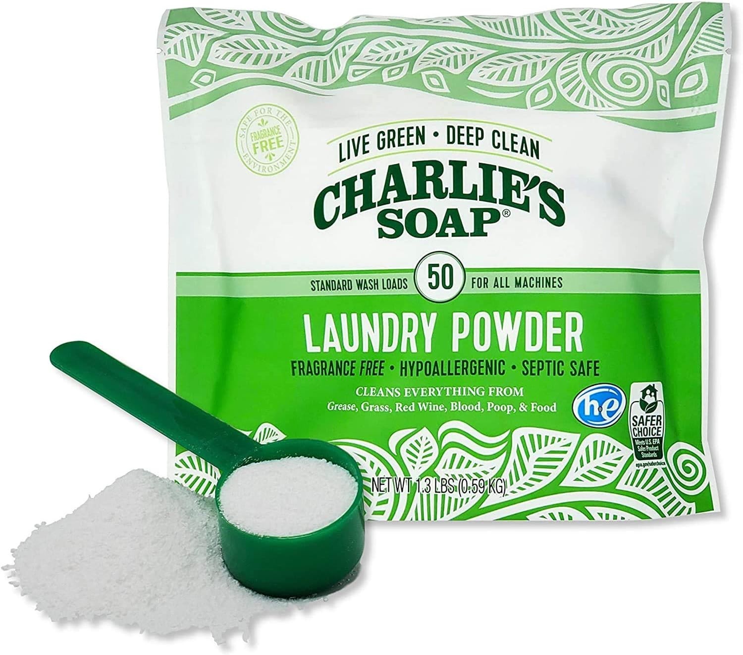 150 Loads of Organic Unscented Laundry Powder - Gentle for the Whole Family