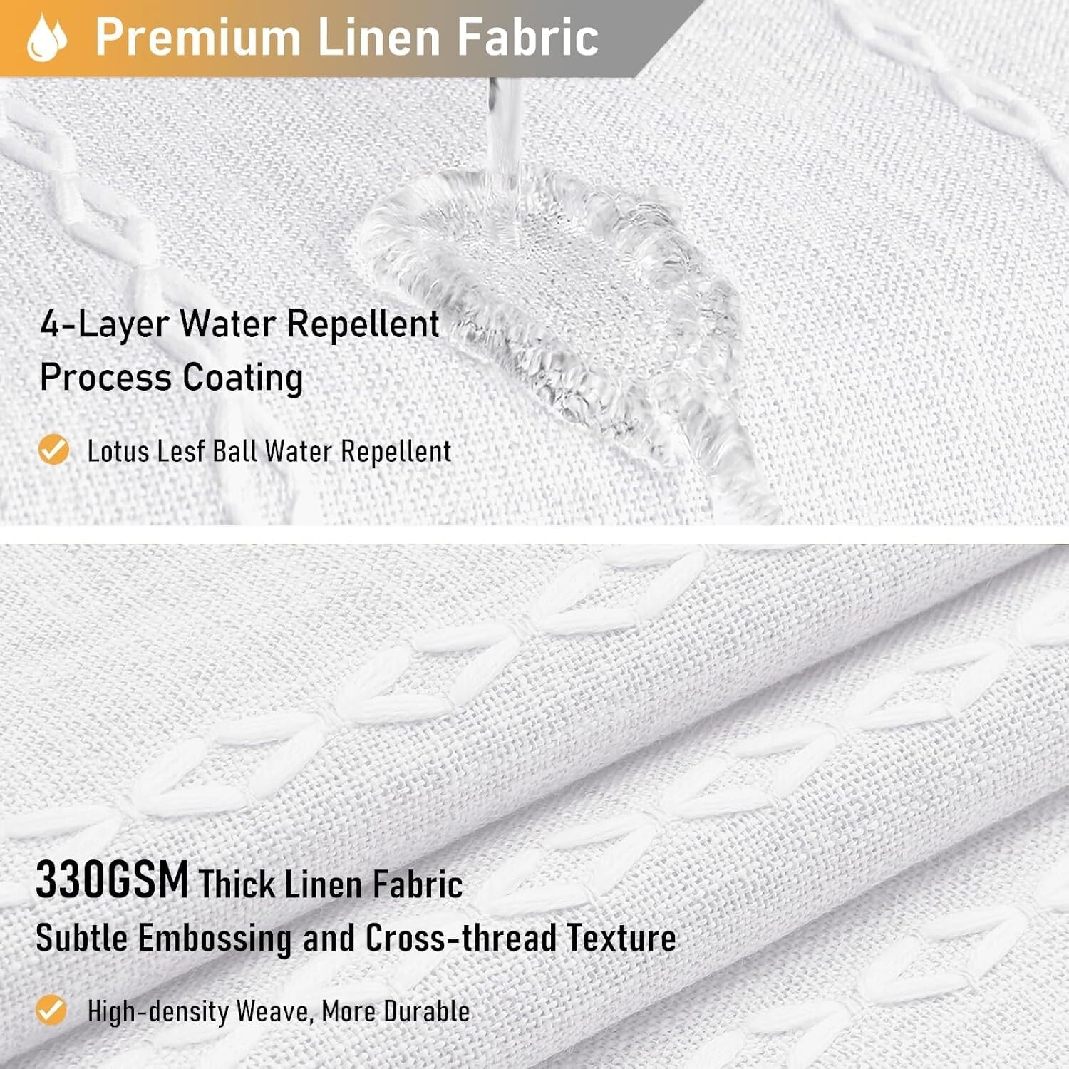 72x96 Inch Luxury Boho Shower Curtain - Durable, Water Repellent & Stylish