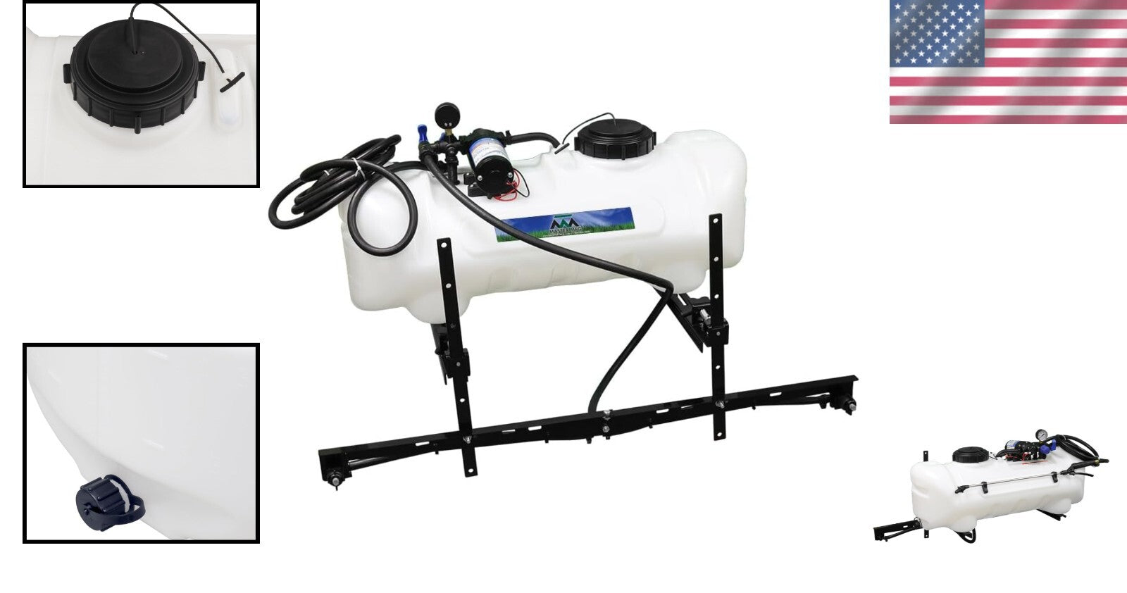 15-Gallon ATV Sprayer with Adjustable Boom - Perfect for Efficient Lawn Care