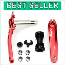 Load image into Gallery viewer, 170mm Aluminum Alloy Bike Crank Arm Set with Bottom Bracket &amp; Chainring Bolts