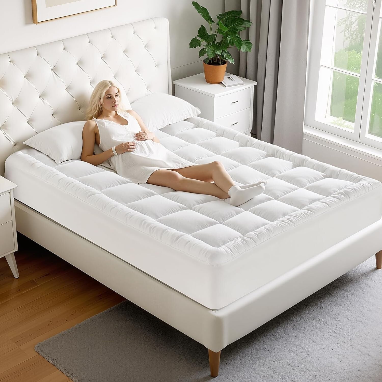 Breathable Quilted King Size Mattress Protector - Perfect for Sleep Quality