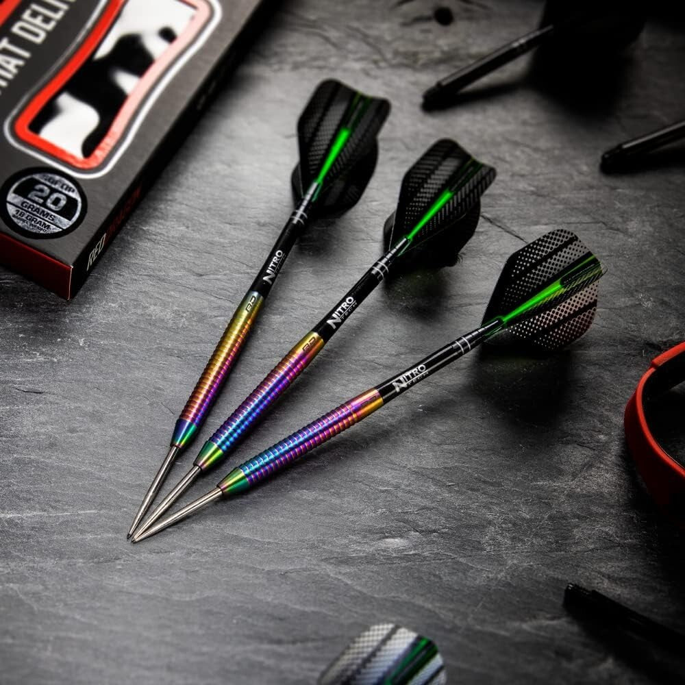 High-Performance 85% Tungsten Darts with Flights & Shafts - Multi-Coloured Style