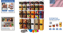 Load image into Gallery viewer, Eco-Friendly 24-Piece BPA-Free Storage Containers with Labels &amp; Measuring Spoon