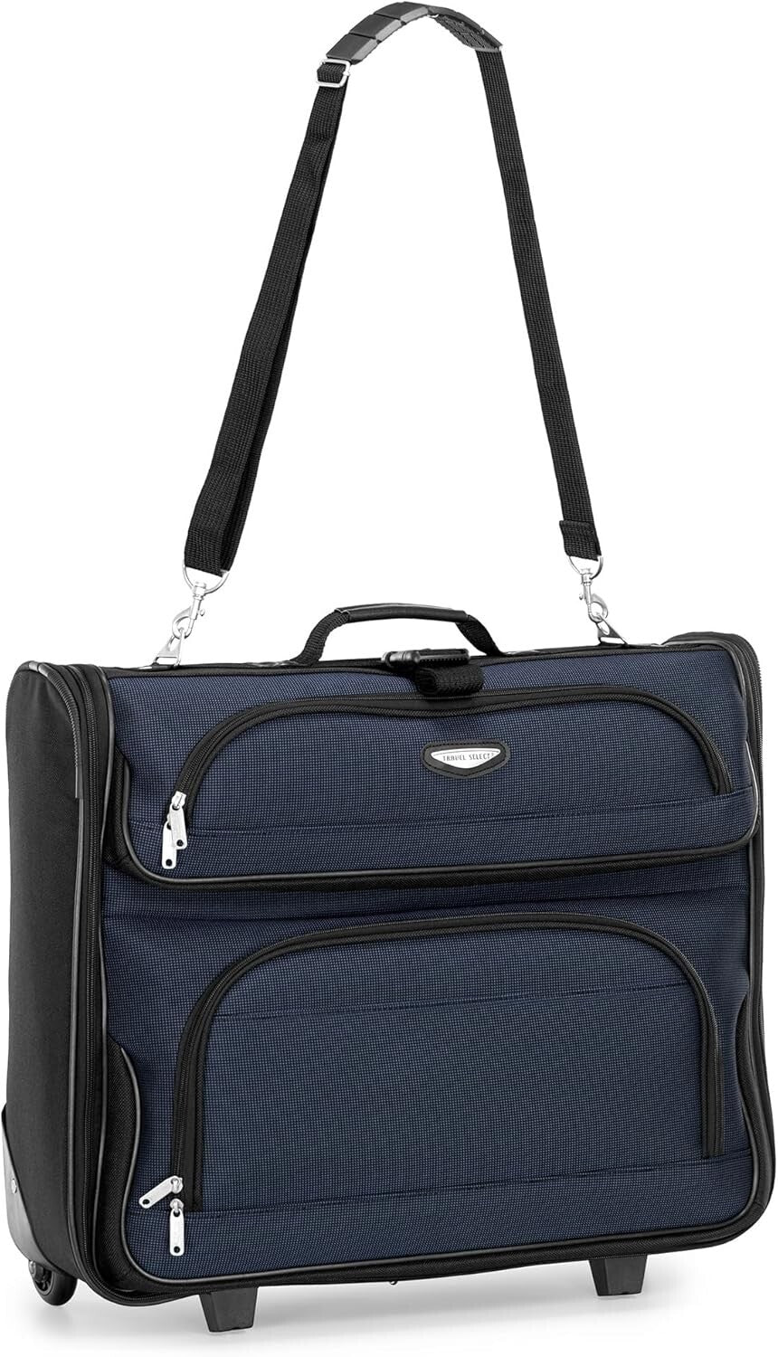 Premium Expandable Travel Luggage - Amsterdam Collection, Navy Color, 23-Inch
