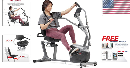 Full-Body Recumbent Bike for Seniors with Magnetic Resistance & Digital Monitor