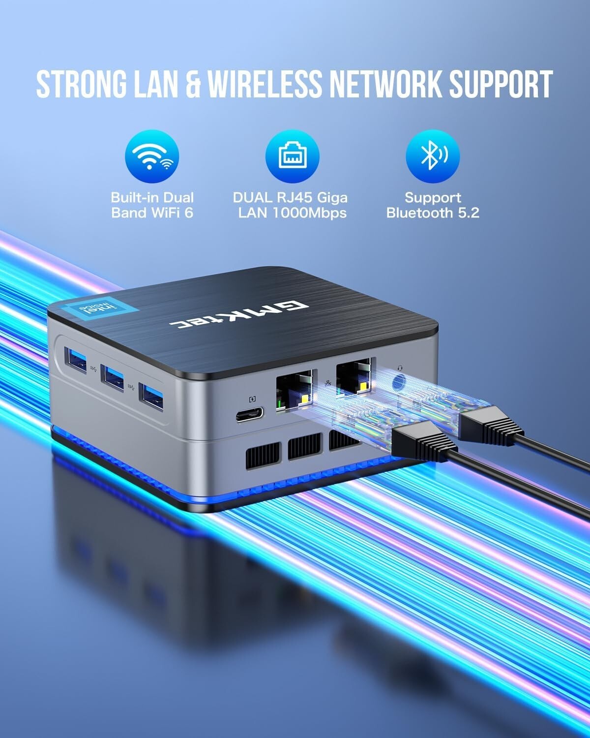 Energy Efficient Mini PC with Intel N150, 4K Visuals & Fast WiFi 6 Connectivity