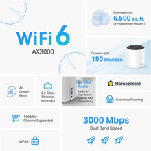 Load image into Gallery viewer, AX3000 Wi-Fi 6 Mesh System Deco X55 Pro - Covers 6500 Sq.Ft., Ideal for Gigabit