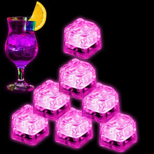Load image into Gallery viewer, Glow-in-the-Dark Pink LED Ice Cubes - Perfect for Weddings and Celebrations
