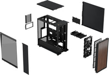 Load image into Gallery viewer, Stylish North Charcoal Black Tempered Glass Case - Customizable &amp; Efficient