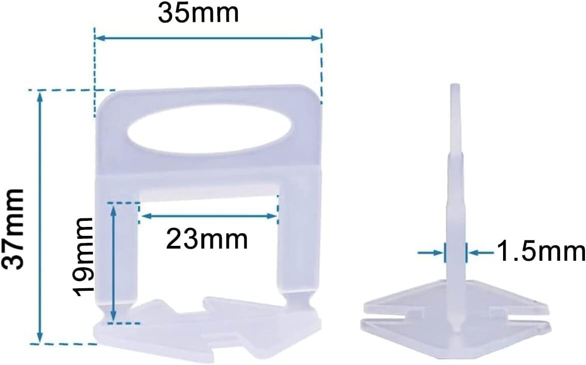 2000 pcs 1/16" Tile Leveling System Clips - Perfect for DIY & Pro Installers